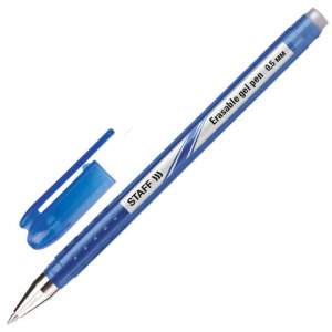 Ручка пиши-стирай гелев. STAFF синяя, 1424...
